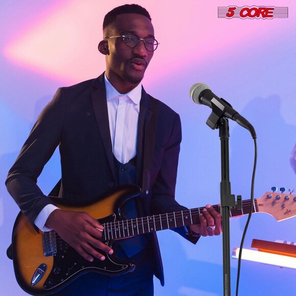 5Core Mic Stand Floor Adjustable Round Base Universal Metal Microphone Stands - Picture 2 of 8